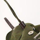 PRADA Backpack Nylon Green Silver Auth bs34433-21
