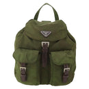 PRADA Backpack Nylon Green Silver Auth bs34433-13