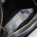 GUCCI Tote Bag Patent leather Black Gold Auth bs34437-10