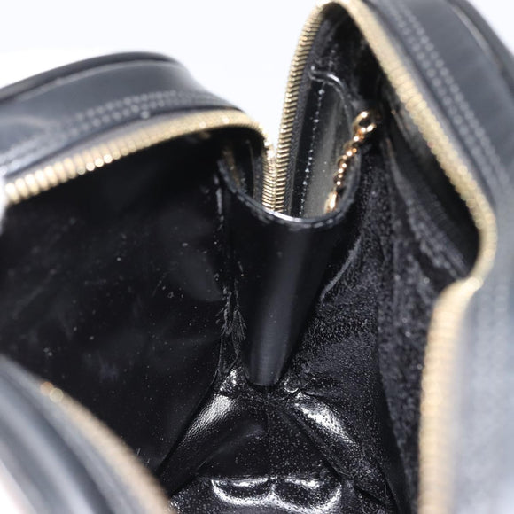 GUCCI Tote Bag Patent leather Black Gold Auth bs34437
