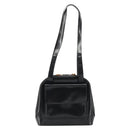 GUCCI Tote Bag Patent leather Black Gold Auth bs34437-13