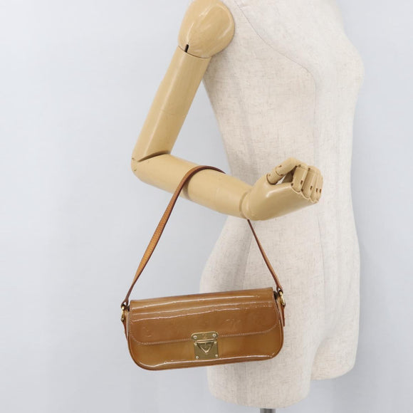 LOUIS VUITTON Monogram Vernis Malibu Street Bag Noisette M91506 LV Auth bs34453