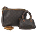 LOUIS VUITTON Monogram Hand Bag 2 Set LV Auth bs34456-1