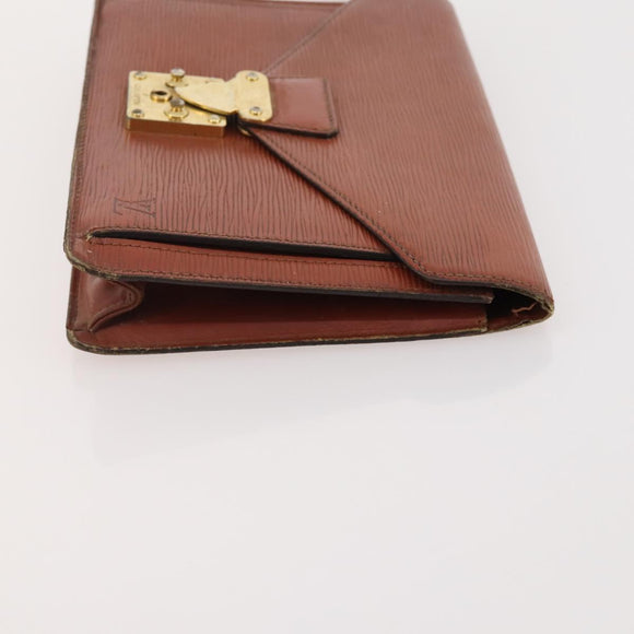 LOUIS VUITTON Monogram Epi Clutch Bag 3 Set Brown LV Auth bs34457