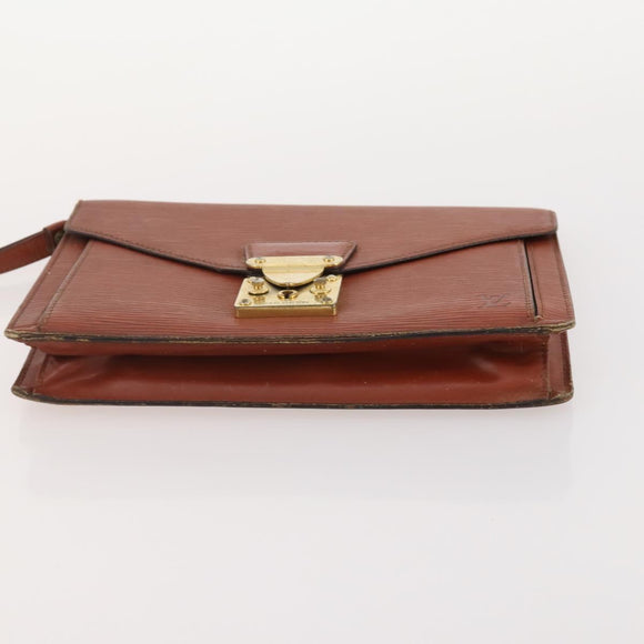 LOUIS VUITTON Monogram Epi Clutch Bag 3 Set Brown LV Auth bs34457