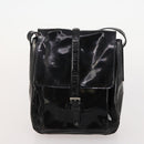 PRADA Hand Bag Nylon Patent leather 2 Set Black Green Auth bs34458-10