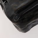 PRADA Hand Bag Nylon Patent leather 2 Set Black Green Auth bs34458-16