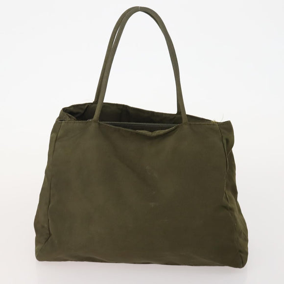 PRADA Hand Bag Nylon Patent leather 2 Set Black Green Auth bs34458