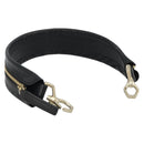 GIVENCHY Shoulder Strap Leather 18.1"" Black Gold Auth bs34466-1