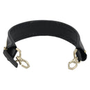 GIVENCHY Shoulder Strap Leather 18.1"" Black Gold Auth bs34466-2