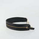 GIVENCHY Shoulder Strap Leather 18.1"" Black Gold Auth bs34466-5