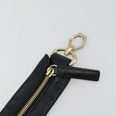 GIVENCHY Shoulder Strap Leather 18.1"" Black Gold Auth bs34466-6