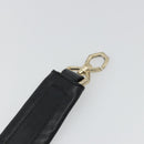 GIVENCHY Shoulder Strap Leather 18.1"" Black Gold Auth bs34466-7