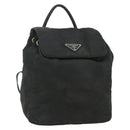 PRADA Backpack Nylon Black Silver Auth bs34471-1