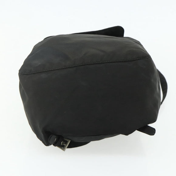 PRADA Backpack Nylon Black Silver Auth bs34471