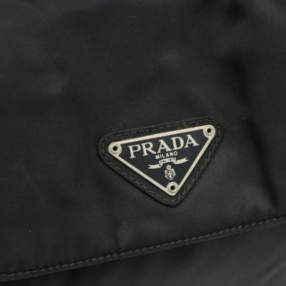 PRADA Backpack Nylon Black Silver Auth bs34471