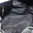 PRADA Backpack Nylon Black Silver Auth bs34471-11