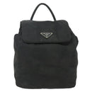 PRADA Backpack Nylon Black Silver Auth bs34471-13