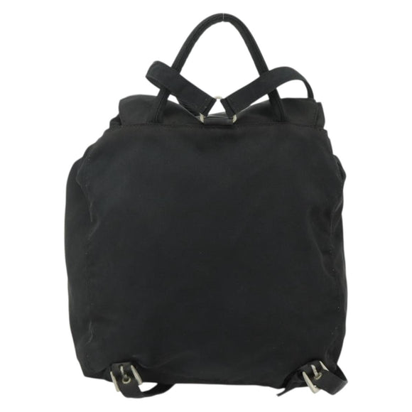 PRADA Backpack Nylon Black Silver Auth bs34471