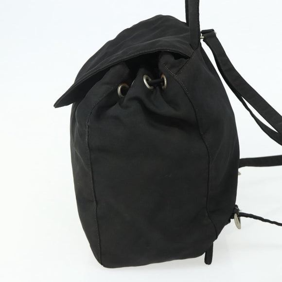 PRADA Backpack Nylon Black Silver Auth bs34471