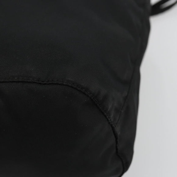 PRADA Purse Pouch Nylon Black Silver Auth bs34472