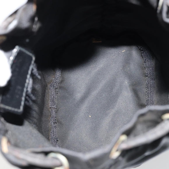 PRADA Purse Pouch Nylon Black Silver Auth bs34472