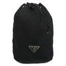 PRADA Purse Pouch Nylon Black Silver Auth bs34472-13