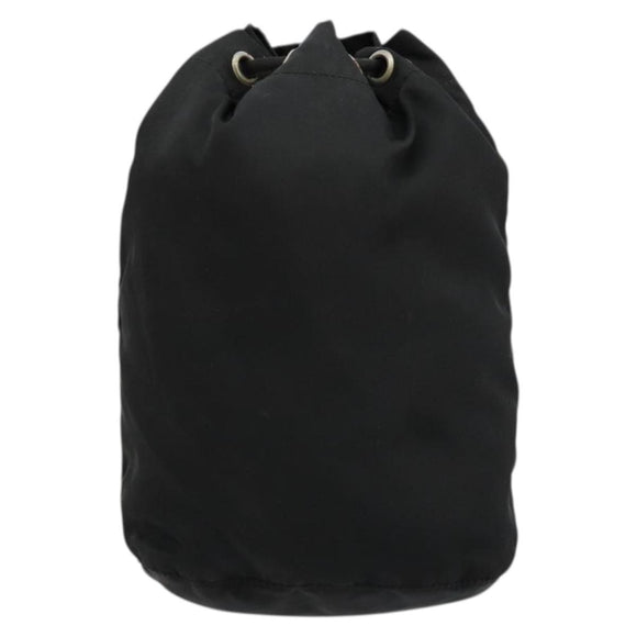 PRADA Purse Pouch Nylon Black Silver Auth bs34472