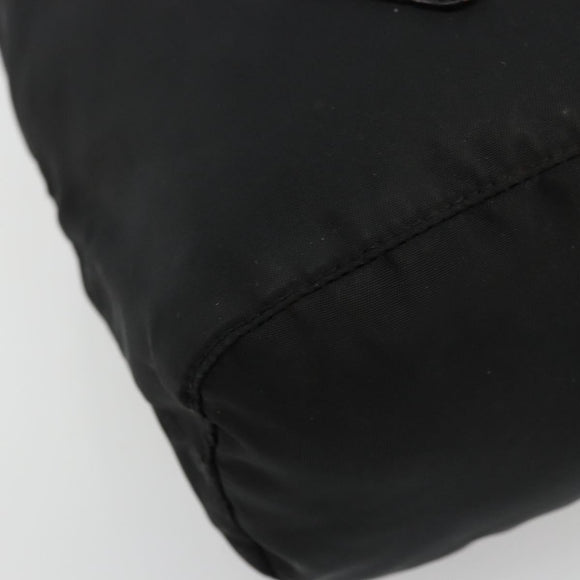 PRADA Purse Pouch Nylon Black Silver Auth bs34472
