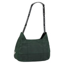 PRADA Shoulder Bag Nylon Green Silver Auth bs34473-1