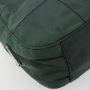 PRADA Shoulder Bag Nylon Green Silver Auth bs34473-14