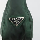 PRADA Shoulder Bag Nylon Green Silver Auth bs34473-10