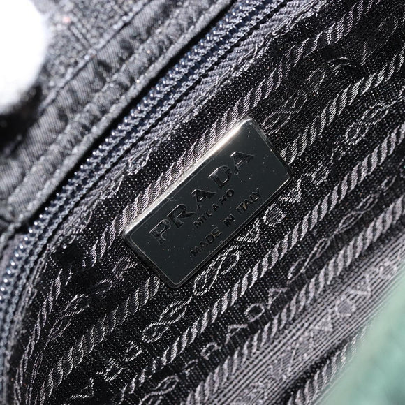 PRADA Shoulder Bag Nylon Green Silver Auth bs34473