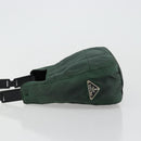 PRADA Shoulder Bag Nylon Green Silver Auth bs34473-4