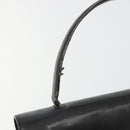 PRADA Hand Bag Leather Black Gold Auth bs34475-8