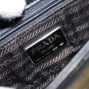 PRADA Hand Bag Leather Black Gold Auth bs34475-20