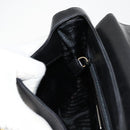 PRADA Hand Bag Leather Black Gold Auth bs34475-22