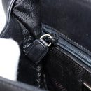 PRADA Hand Bag Leather Black Gold Auth bs34475-23