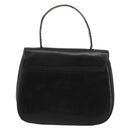 PRADA Hand Bag Leather Black Gold Auth bs34475-2