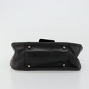 PRADA Hand Bag Leather Black Gold Auth bs34475-5