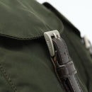 PRADA Backpack Nylon Khaki Silver Auth bs34477-10