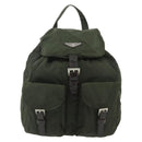 PRADA Backpack Nylon Khaki Silver Auth bs34477-13
