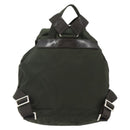PRADA Backpack Nylon Khaki Silver Auth bs34477-2