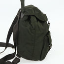 PRADA Backpack Nylon Khaki Silver Auth bs34477-3