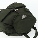 PRADA Backpack Nylon Khaki Silver Auth bs34477-6