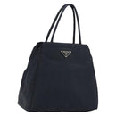 PRADA Hand Bag Nylon Navy Silver Auth bs34478-1