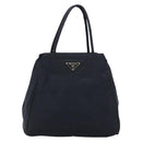 PRADA Hand Bag Nylon Navy Silver Auth bs34478-13