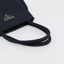 PRADA Hand Bag Nylon Navy Silver Auth bs34478-7