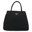 PRADA Hand Bag Nylon Black Silver Auth bs34479-13
