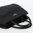 PRADA Hand Bag Nylon Black Silver Auth bs34479-6
